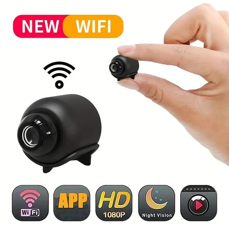Caméra surveillance vision nocturne X5Mini 1080P sans fil - Détection mouvement qualité premium portable