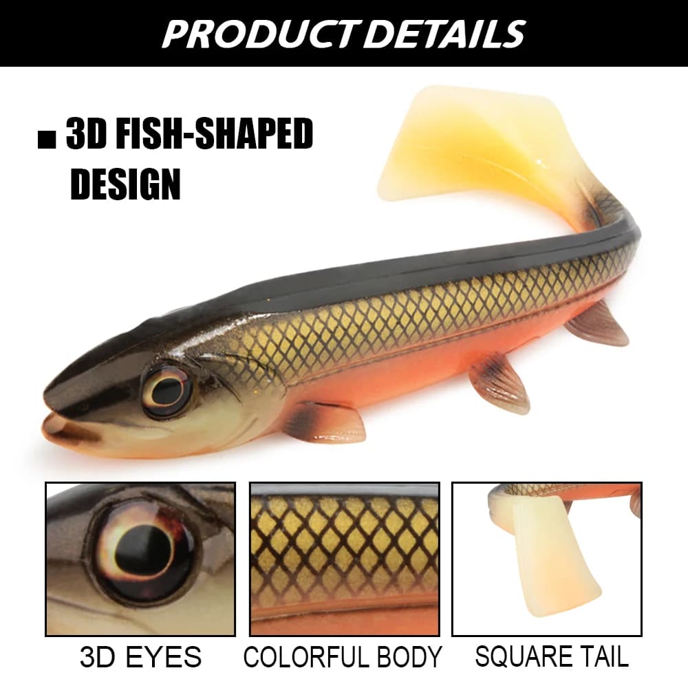 Leurre souple Spinpoler 14cm/18cm avec montage stinger - Appât silicone pêche mer gros poissons jigging trolling