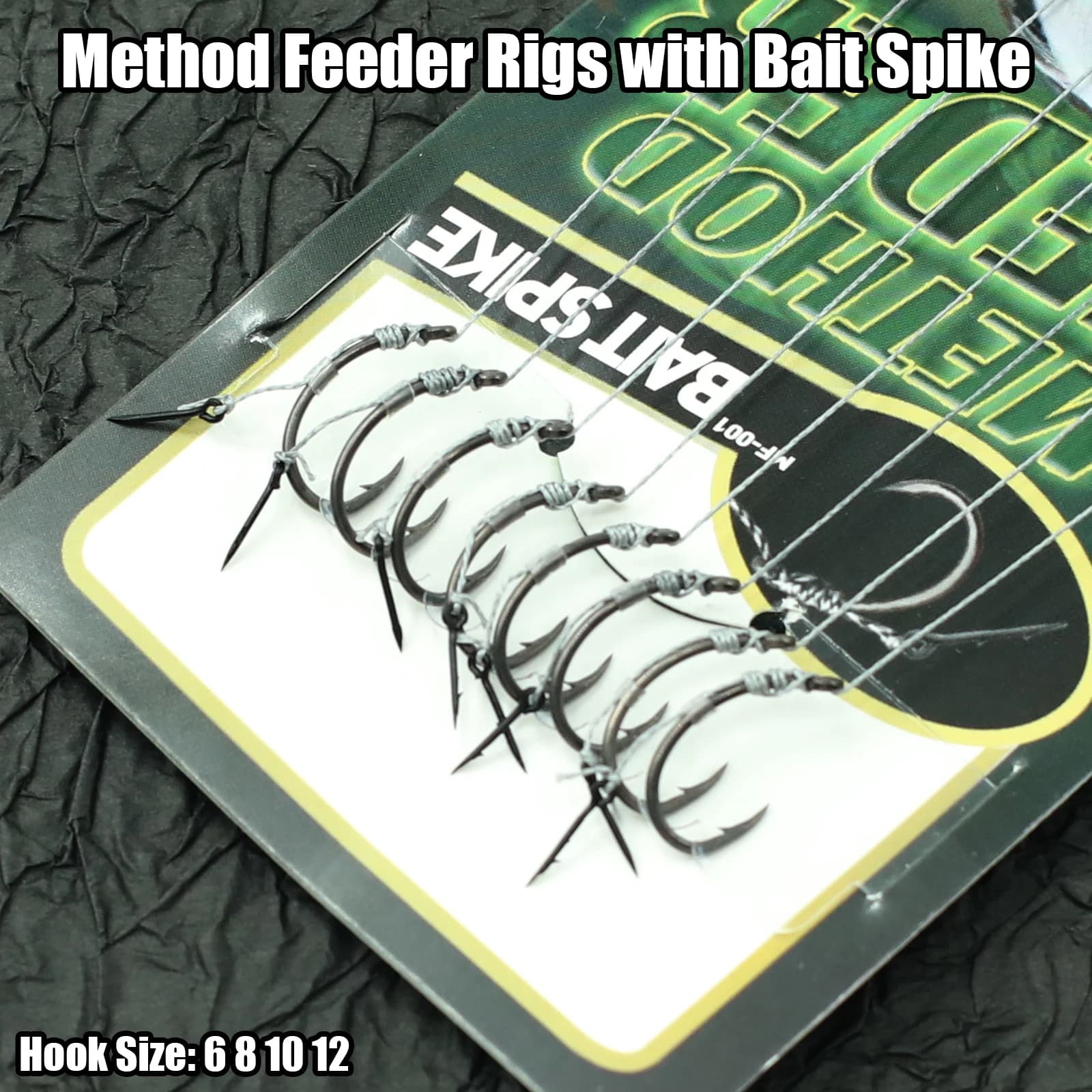 Kit 8 pièces method feeder rig premium pour pêche carpe - Spikes, clips et stoppers prémontés