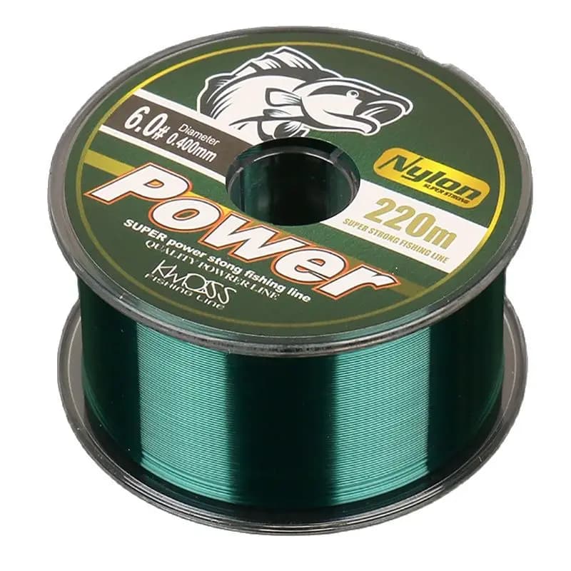 Ligne de pêche fluorocarbone salée coulissante 220m pour carpe, bateau et mer