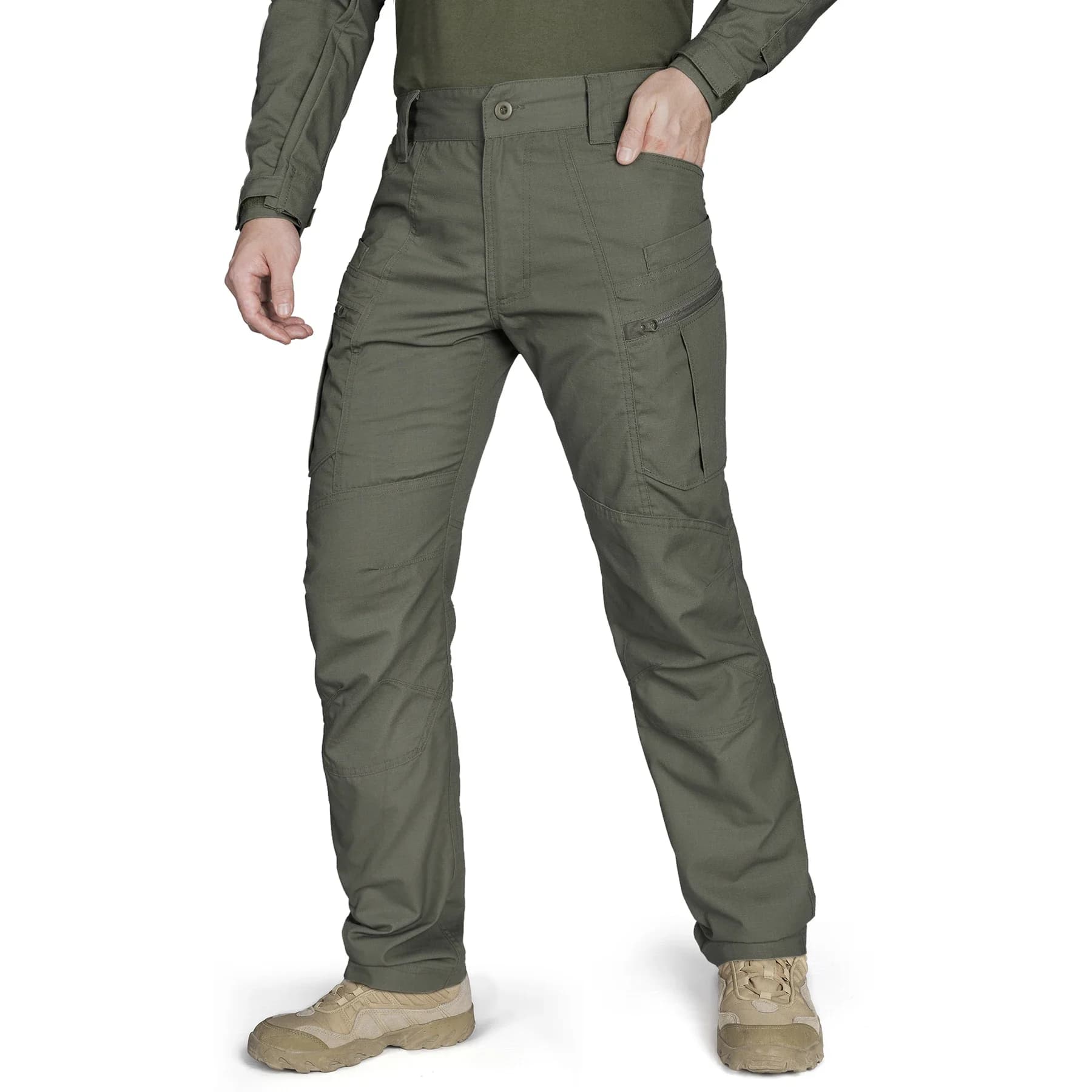 Pantalon cargo stretch léger homme - Flexibilité parfaite pour pêche active et déplacements