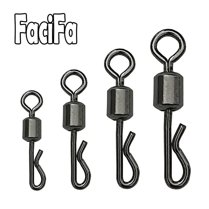 Swivels à roulements en Q 25-100 pièces pour pêche de la carpe et terminal tackle rapide