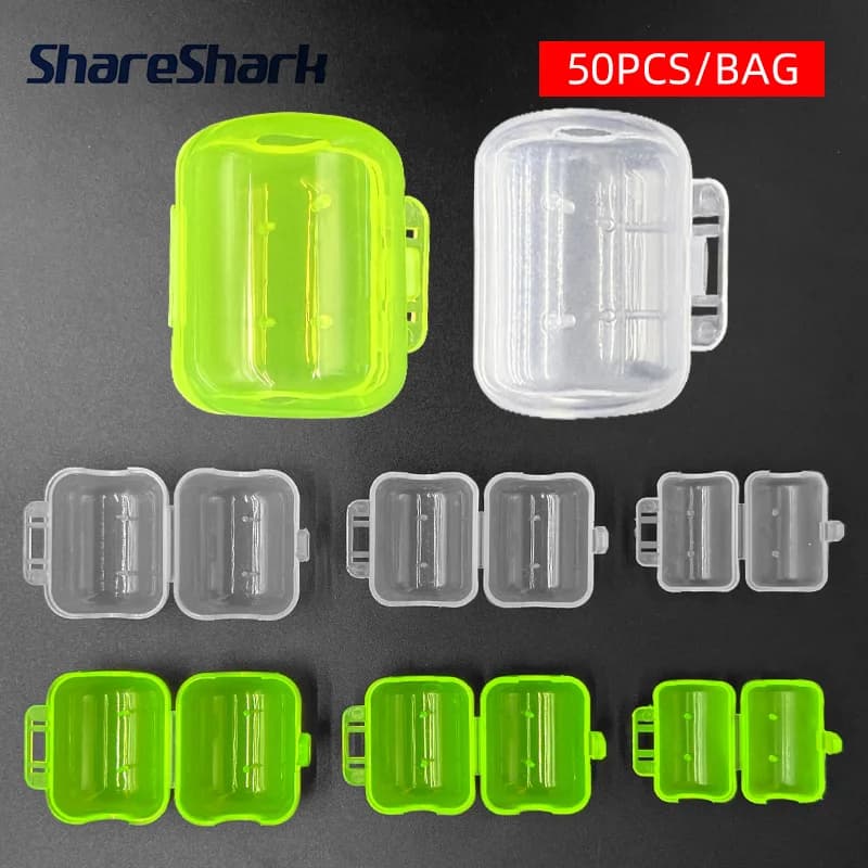 50 protecteurs d'hameçons calmar ShareShark - Coques parapluie pour hameçons crevettes et bois