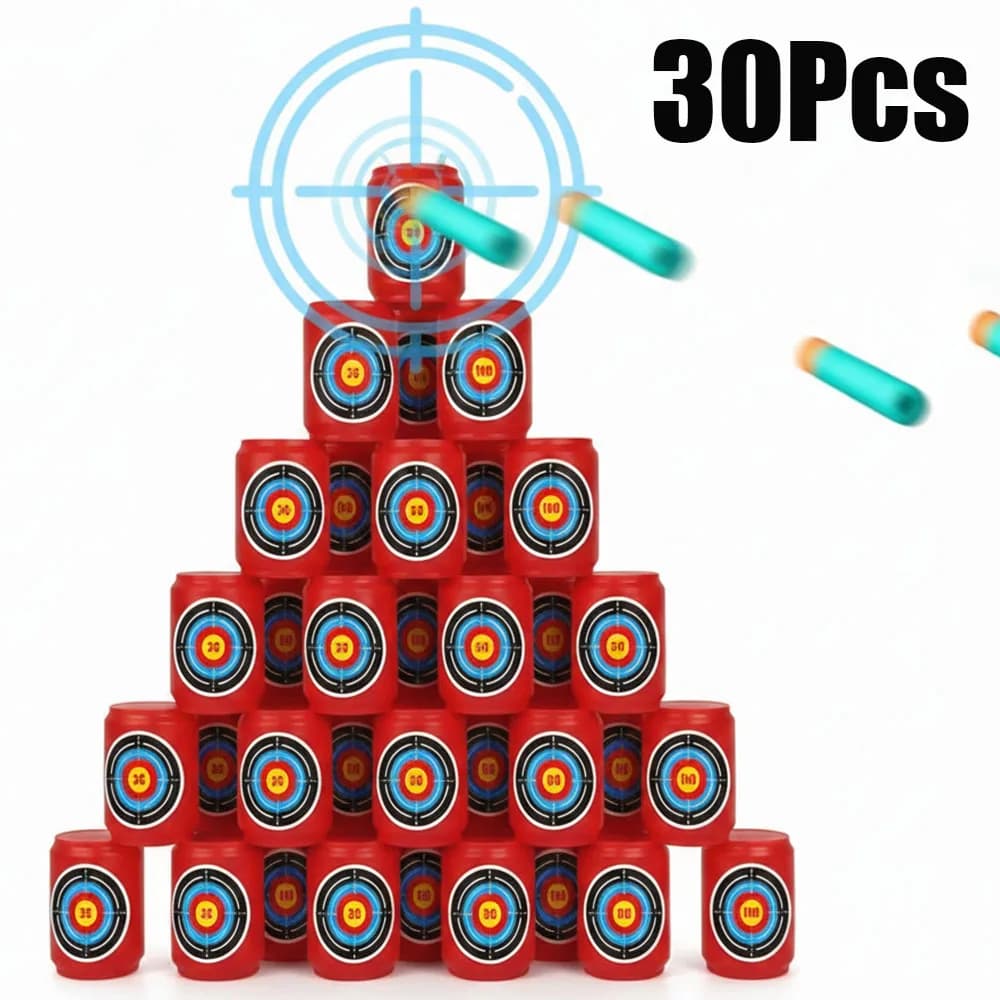 30 cibles tir 8cm balle souple plastique bouteille BB gun plomb fronde accessoire archerie