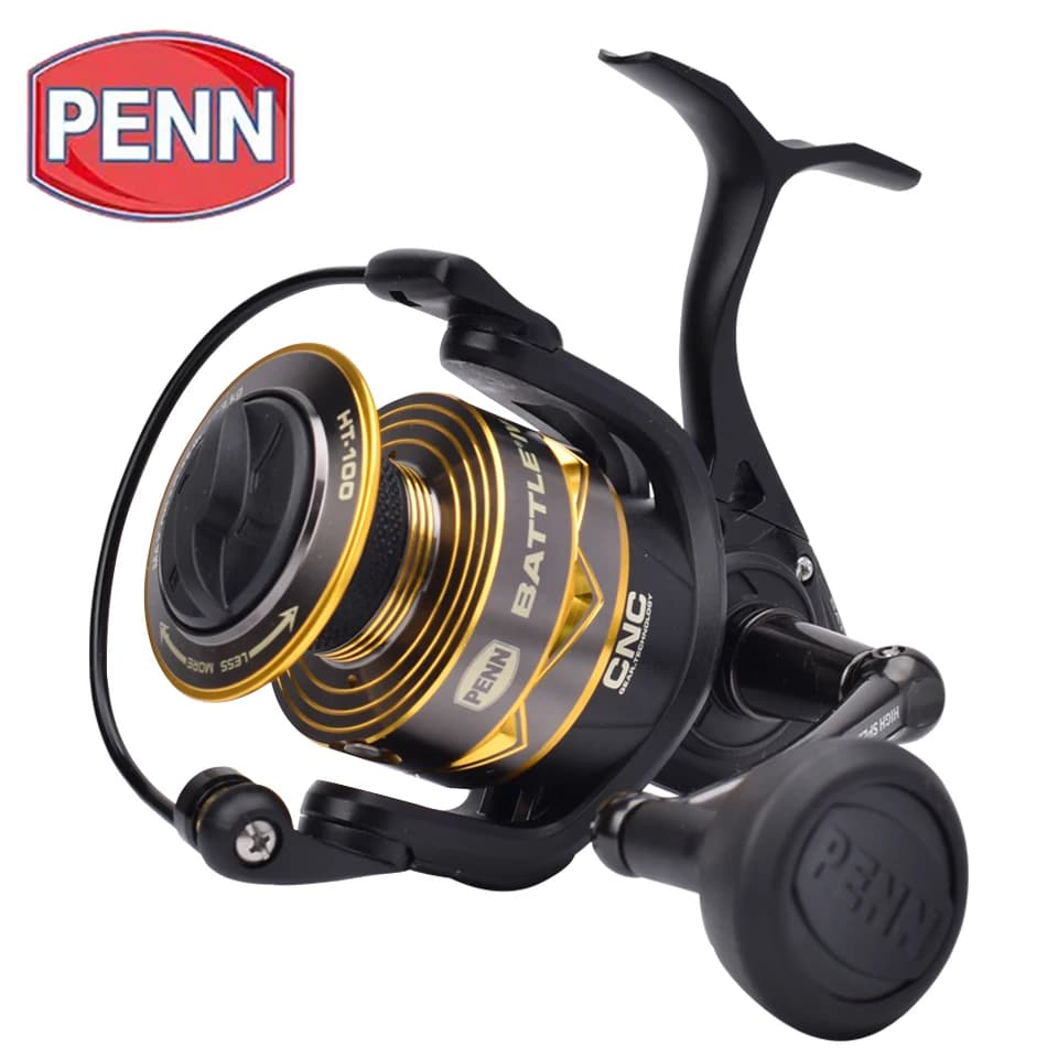 Moulinet spinning PENN BATTLE 4 3000-8000, corps métal, 5+1 roulements - Pêche sportive mer