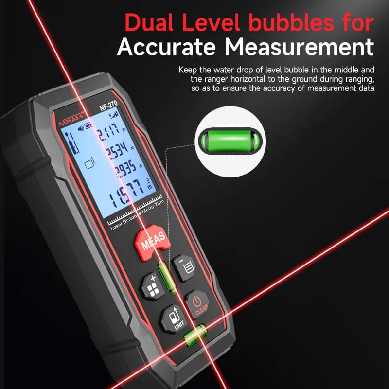 Télémètre laser mini NOYAFA 70m portable pour mesures précises en pêche et bricolage