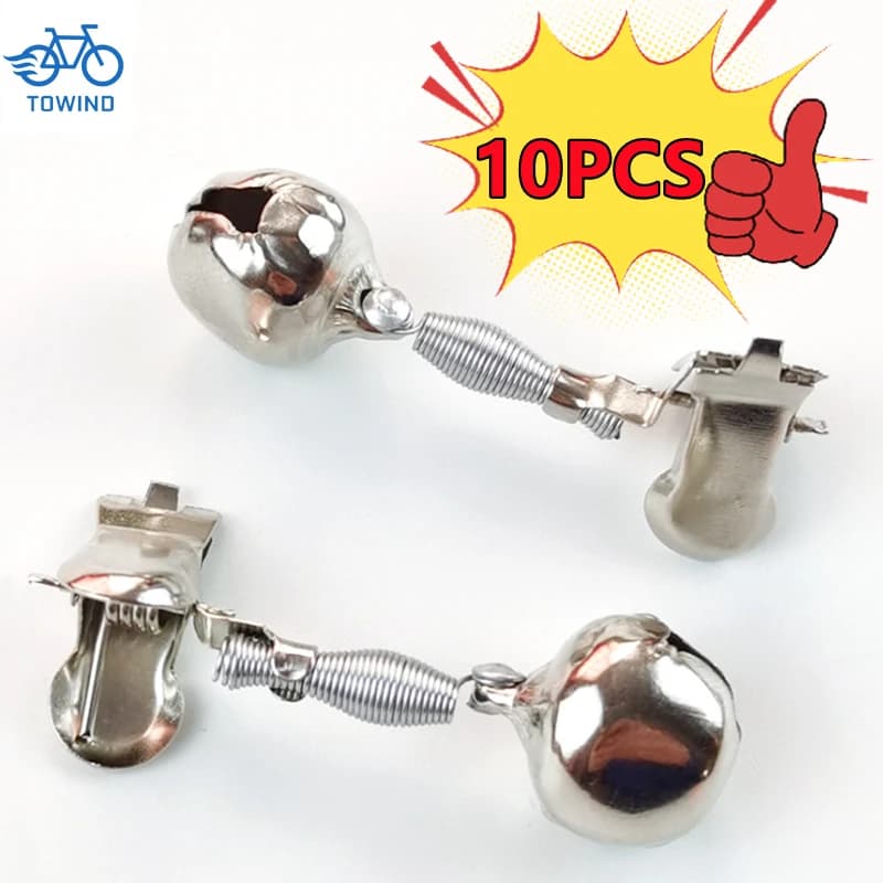 Cloches de pêche 10/5PCS à anneau simple - Alarme sonore puissante pour pêche de nuit et appâts