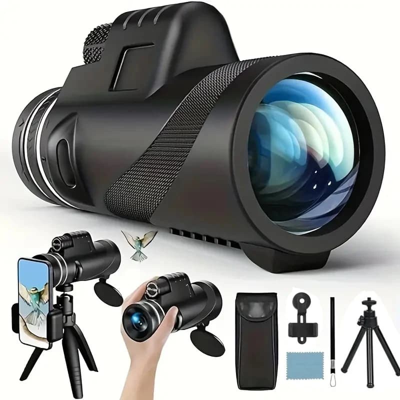 Télescope portable HD 5000m zoomable pliable pour observation longue distance chasse pêche