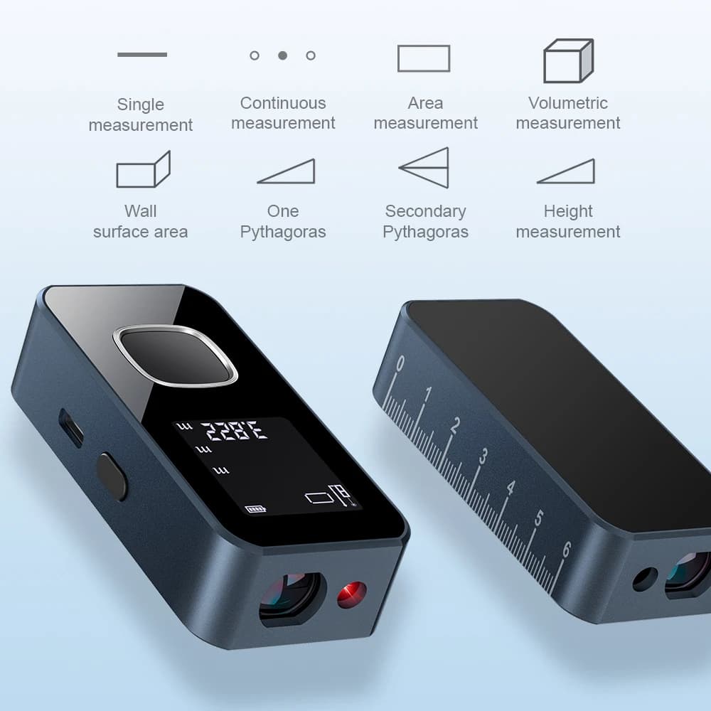 Télémètre laser intelligent 60m avec écran LCD pour pêche précise et mesures techniques
