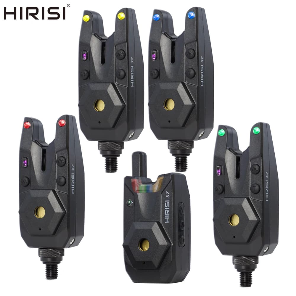 Set d'alarme sans fil Hirisi S7 étanche - Indicateur de touches pour pêche à la carpe 1+4
