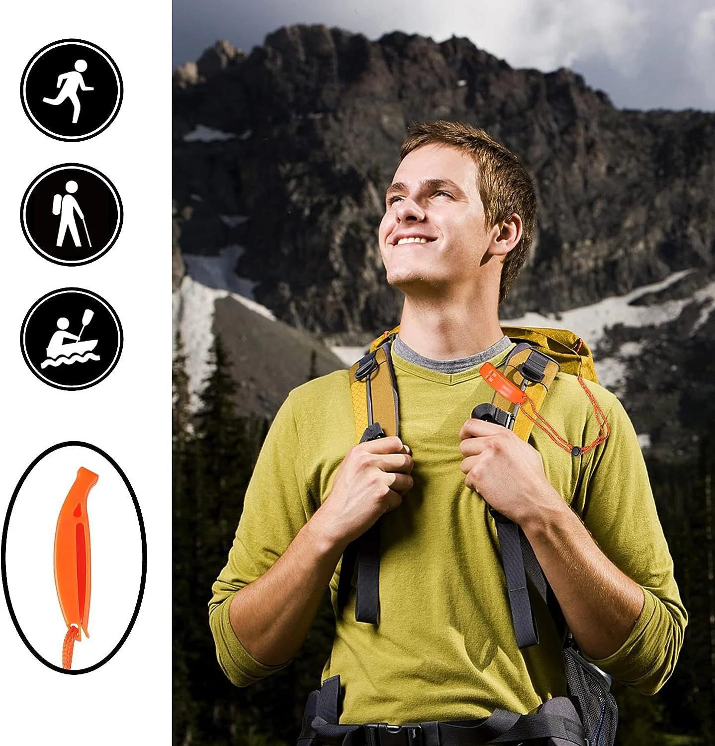 Sifflet sécurité avec dragonne pêche kayak gilet de sauvetage bateau camping randonnée chasse
