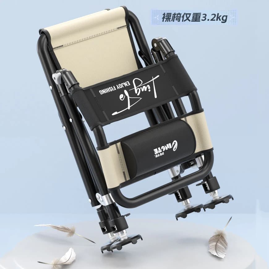 Chaise de pêche européenne pliable portable pour pêche en eau douce avec repose-pieds intégré