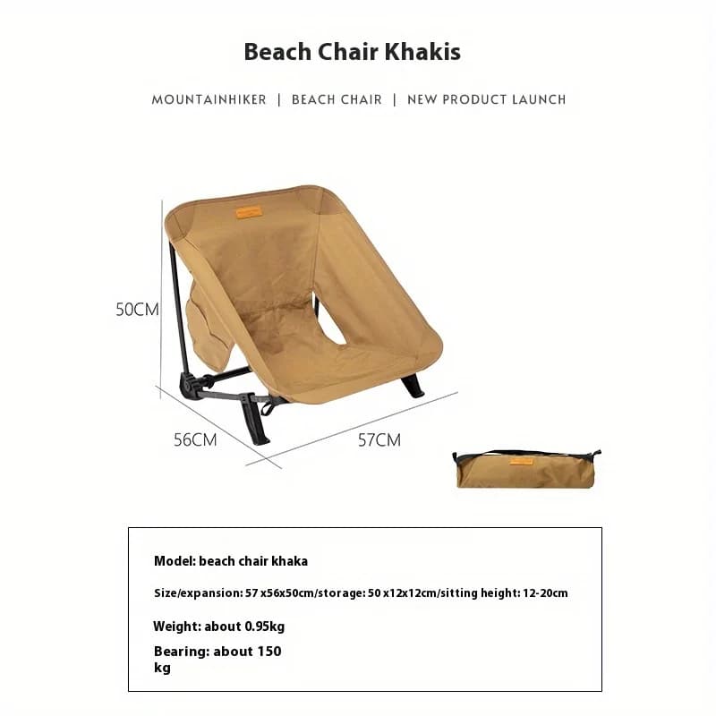 Chaise pliante aluminium ultralégère Mountainhiker - Siège camping plage pêche portable Oxford