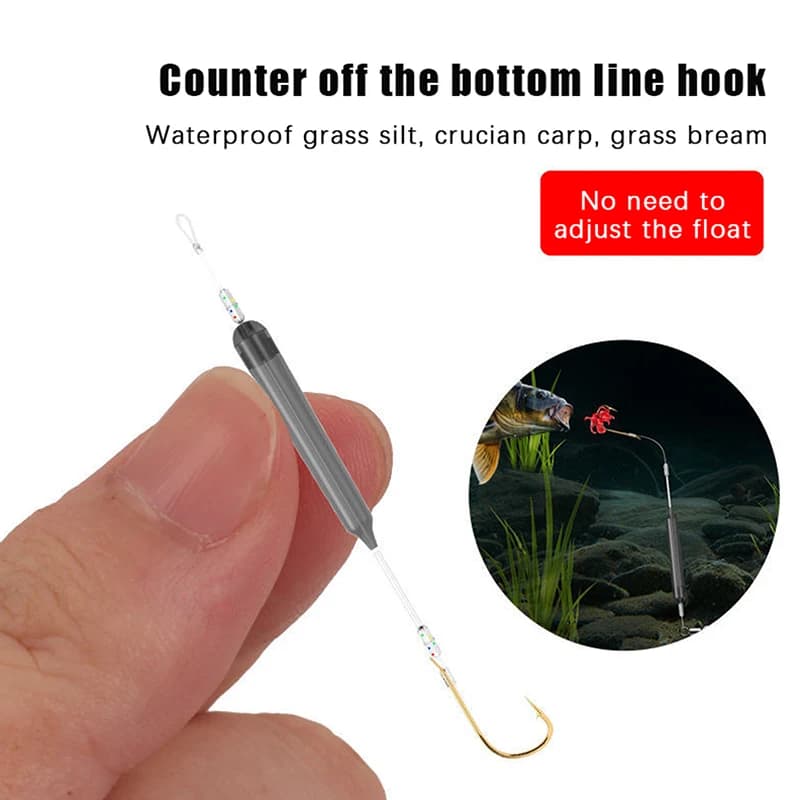 Hameçon double pêche leurre vivant avec base anti-séparation argentée et barbe double - Acier haute teneur en carbone