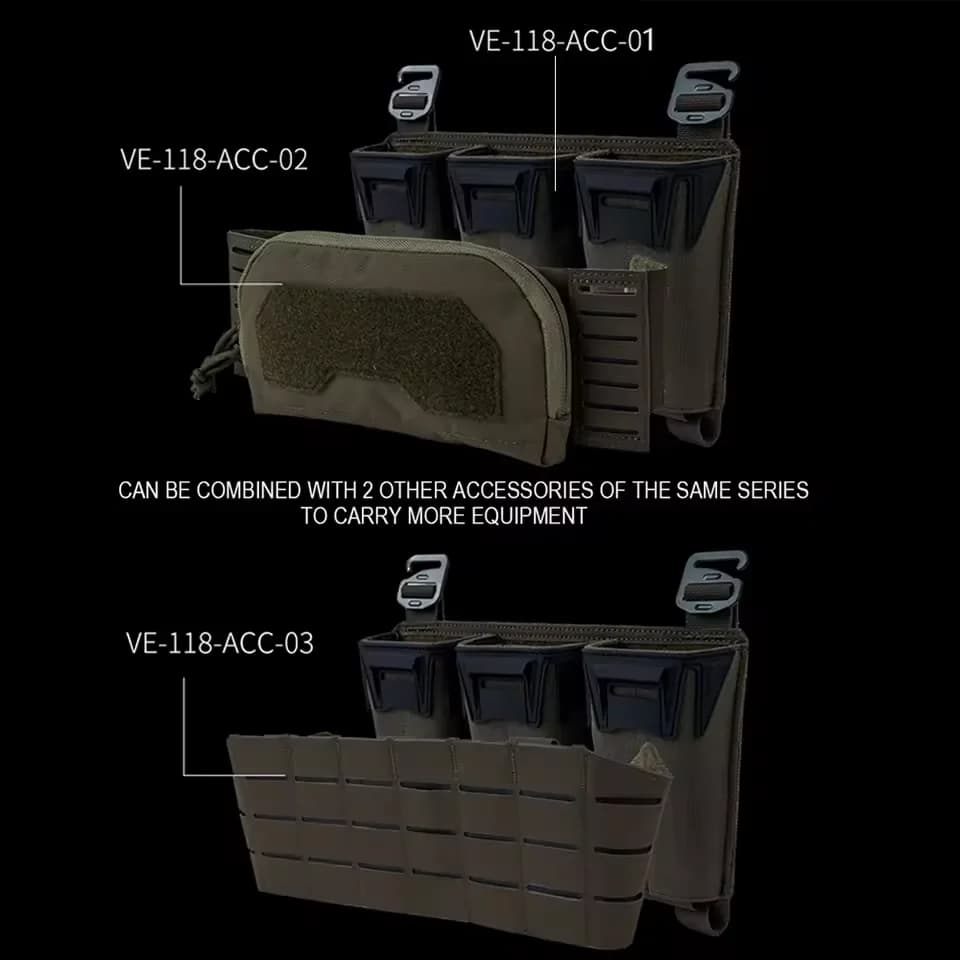 Pochette triple chargeur tactique pour pêche - Organisation équipement molle sub-zero