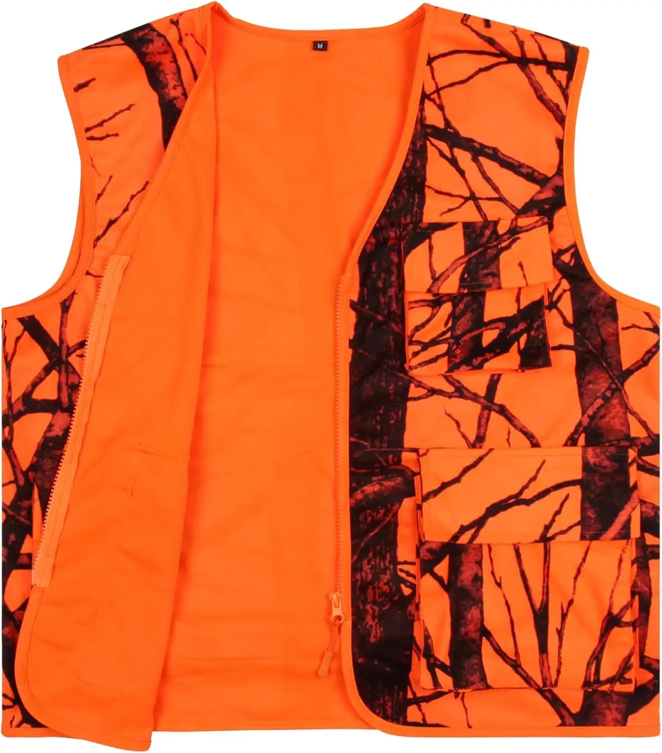 Gilet outdoor GUGULUZA orange multiples poches pêche chasse randonnée séchage rapide respirant M-4XL