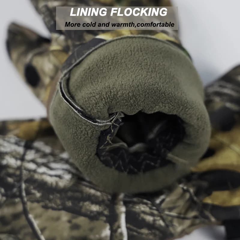 Gants de chasse pêche doigts complets ou découverts camouflage hiver tir à l'arc accessoires