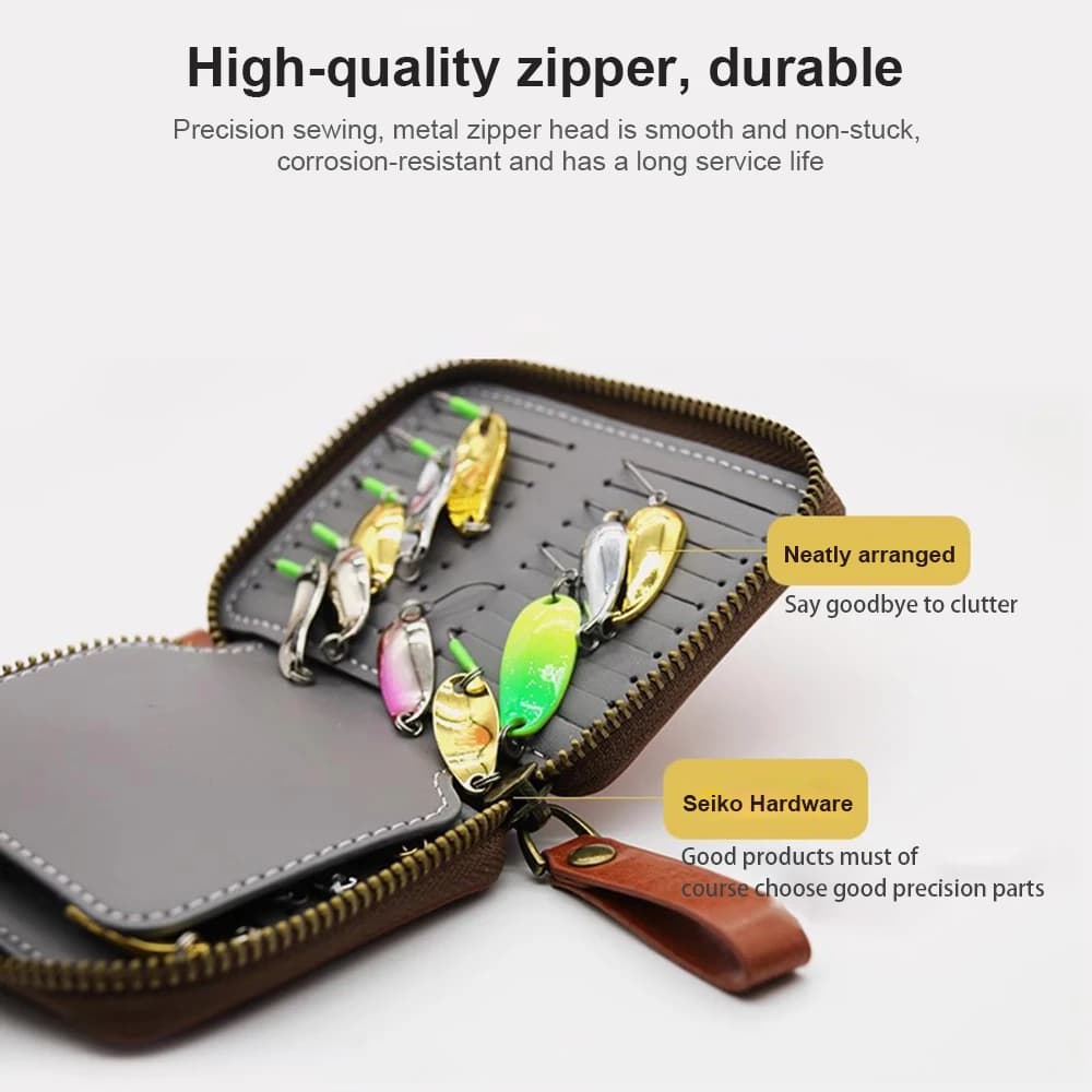 Porte-leurres rigide wallet jig spinner pêche portatif étui rangement leurres durs