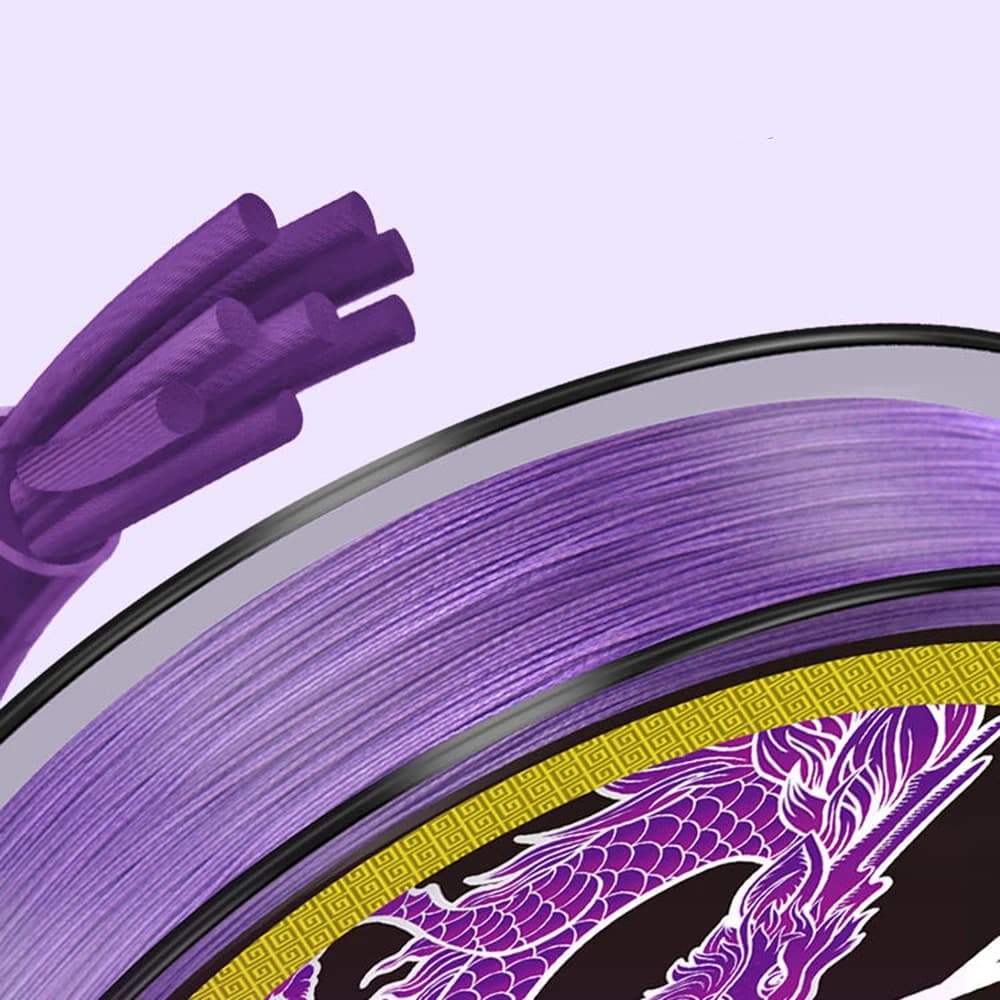 Fil de pêche tressé Thornsline 8X ultra résistant Japon PE violet multifilament carpe