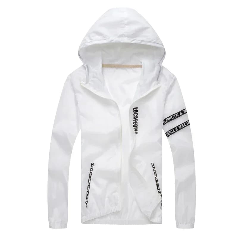 Veste légère anti-UV pour pêche estivale - Coupe-vent fin avec capuche - Homme