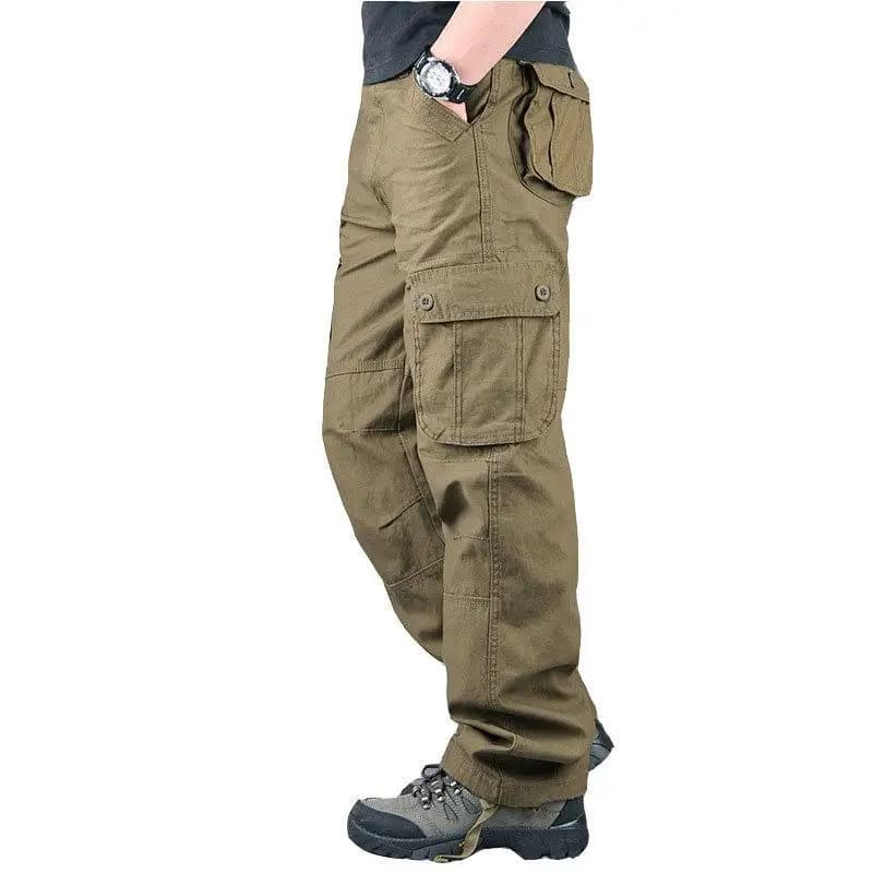 Pantalon cargo coton 2025 homme - multiple poches pour pêche organisée et randonnée