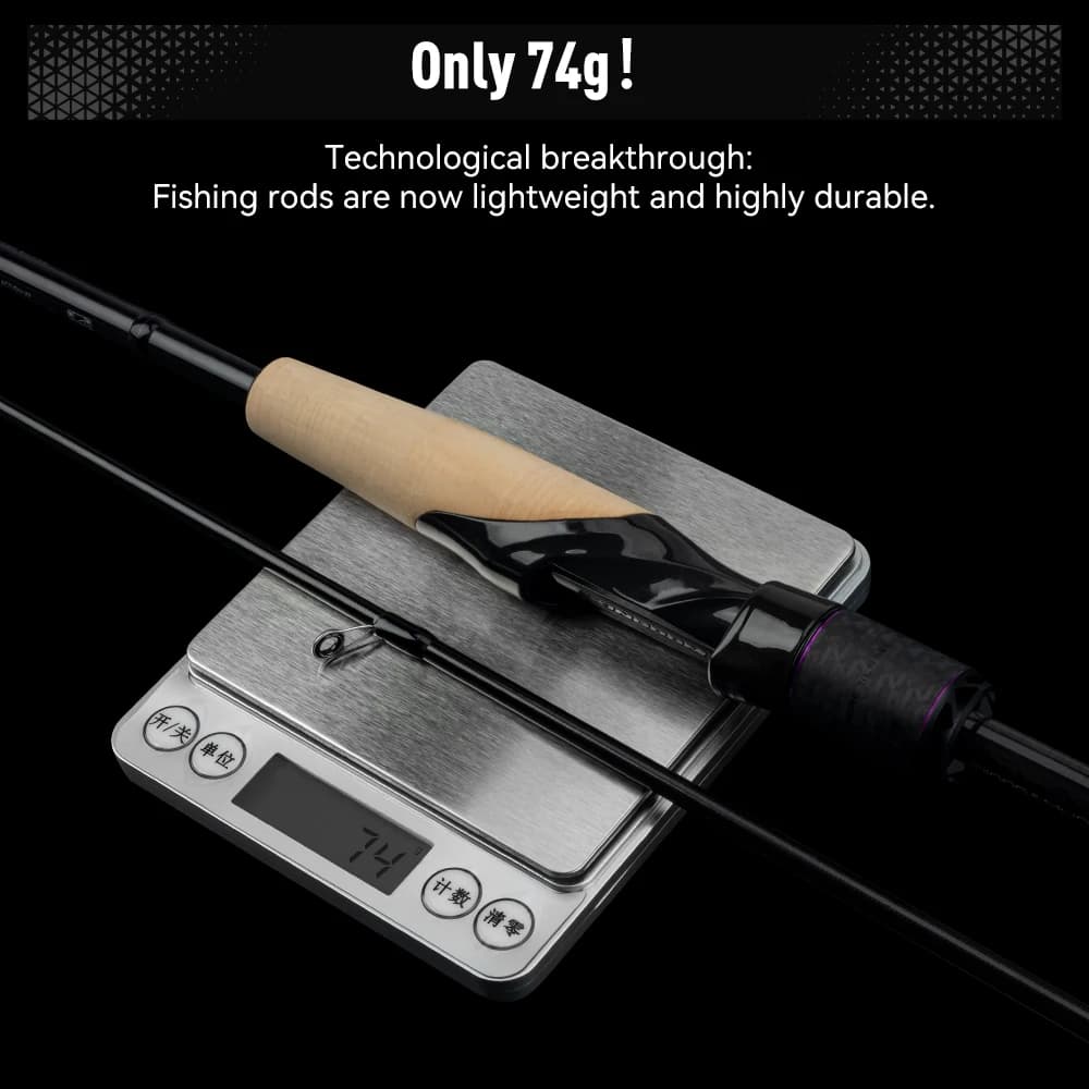 Canne à pêche Kingdom Worm Blade 1.95m à 2.04m carbone Toray 33T+40T pour pêche du bar