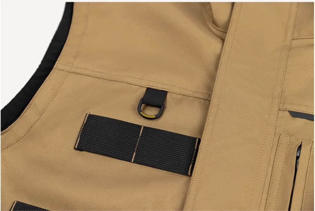 Veste de travail cargo pêche avec multiples poches pour outils, veste technique extérieur pêcheur