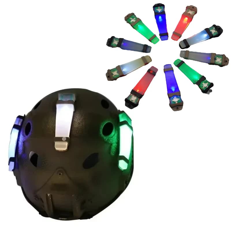 Lampe clignotante sécurité casque tactique - Signalisation survie étanche équipement chasse randonnée