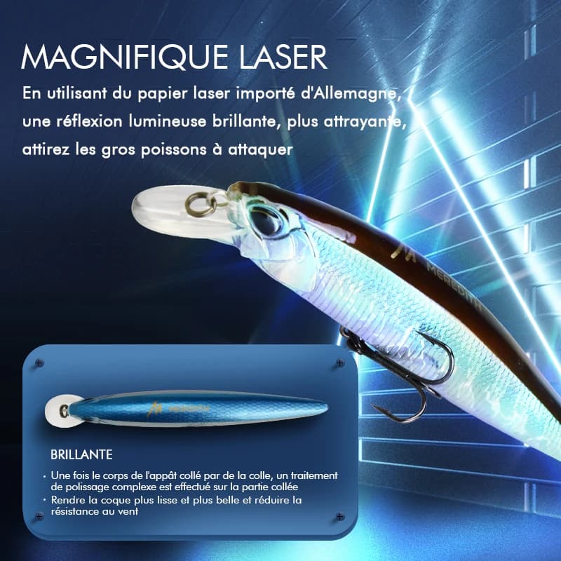 Leurre flottant minnow jerkbait 14g 24 couleurs profondeur 0.8-1.0m pour pêche professionnelle qualité