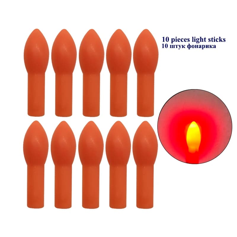 10 bâtons lumineux électroniques pour pêche en mer - tiges lumineuses sans piles accessoires pêche nocturne