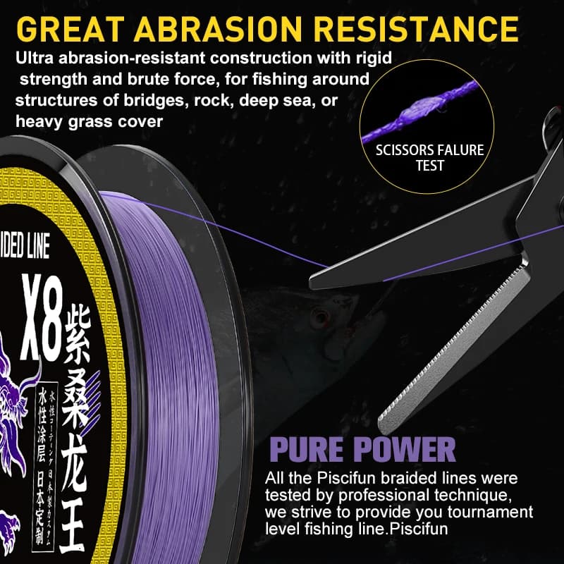 ZUKIBO ZISANG Ligne tressée 8 brins Japon 14-50LB - PE multifilament puissant pour carpe et gros poissons