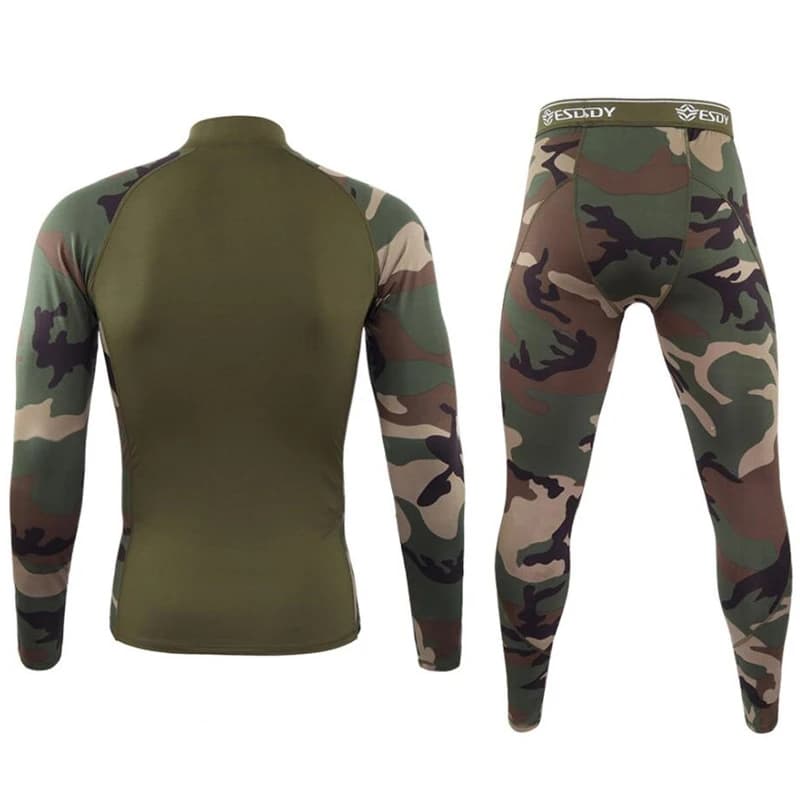 Sous-vêtements thermiques camouflage pêche chasse randonnée uniforme militaire ghillie