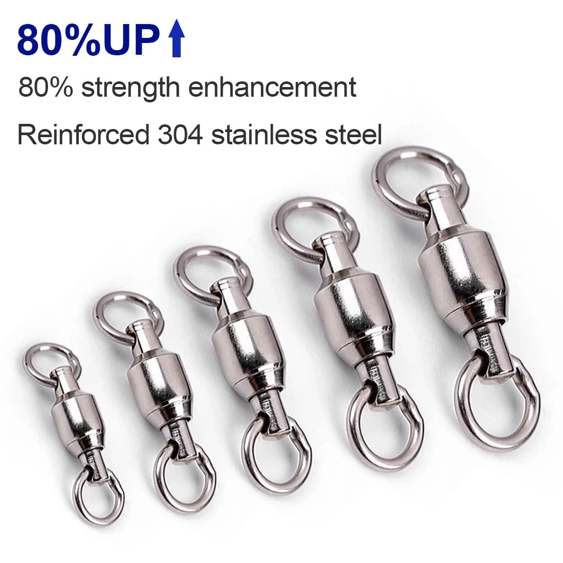 Lot de 10 émerillons roulements à billes acier inoxydable 9KM pour pêche jigging slow pitch et leurres lourds