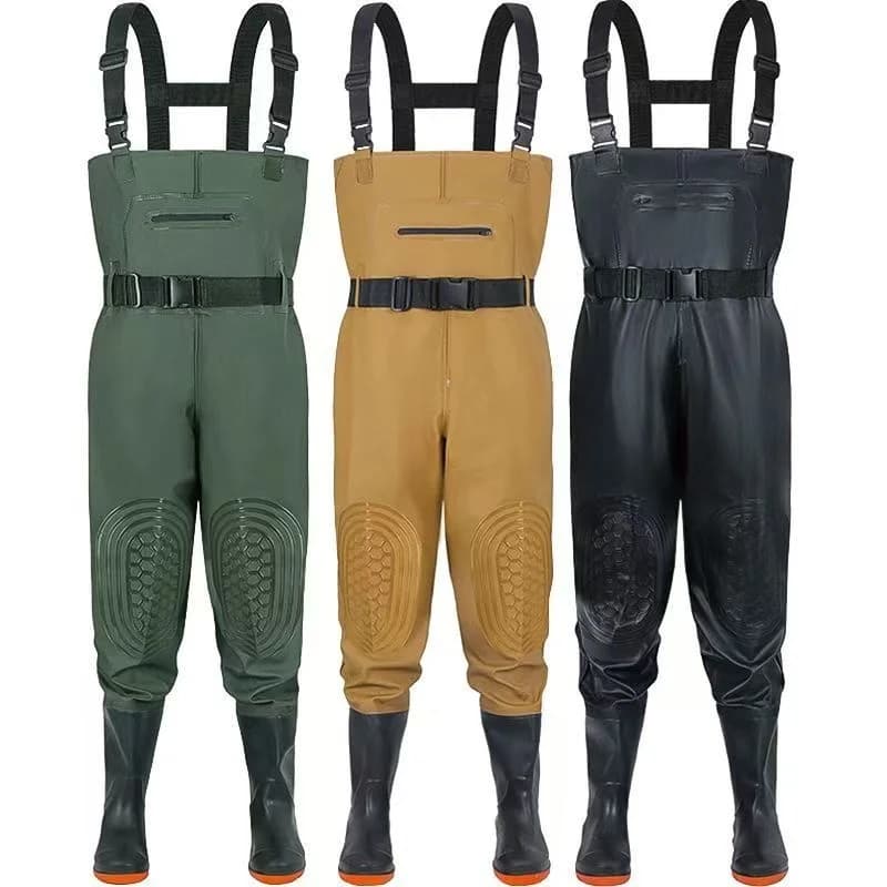 Pantalon de pêche waders intégrés bottes, imperméable professionnel résistant aux fissures, coupe 3D