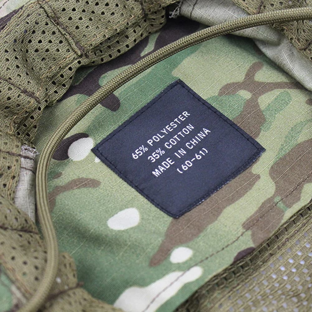 Chapeau bucket camouflage tactique pêche randonnée - Respirant poche carrée réglage cordon unisexe