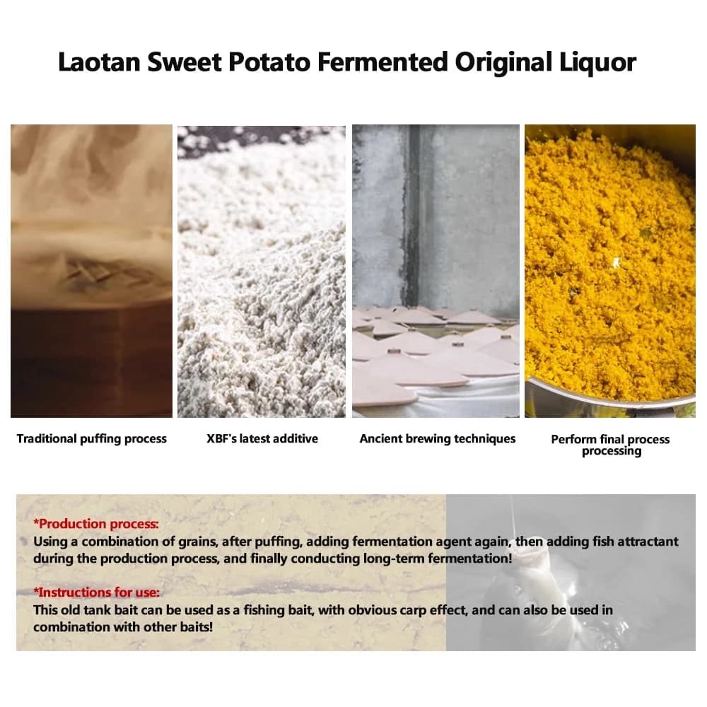 Amorce maïs fermenté patate douce Laotan - appât céréales pour attraper carpe et carassin naturel