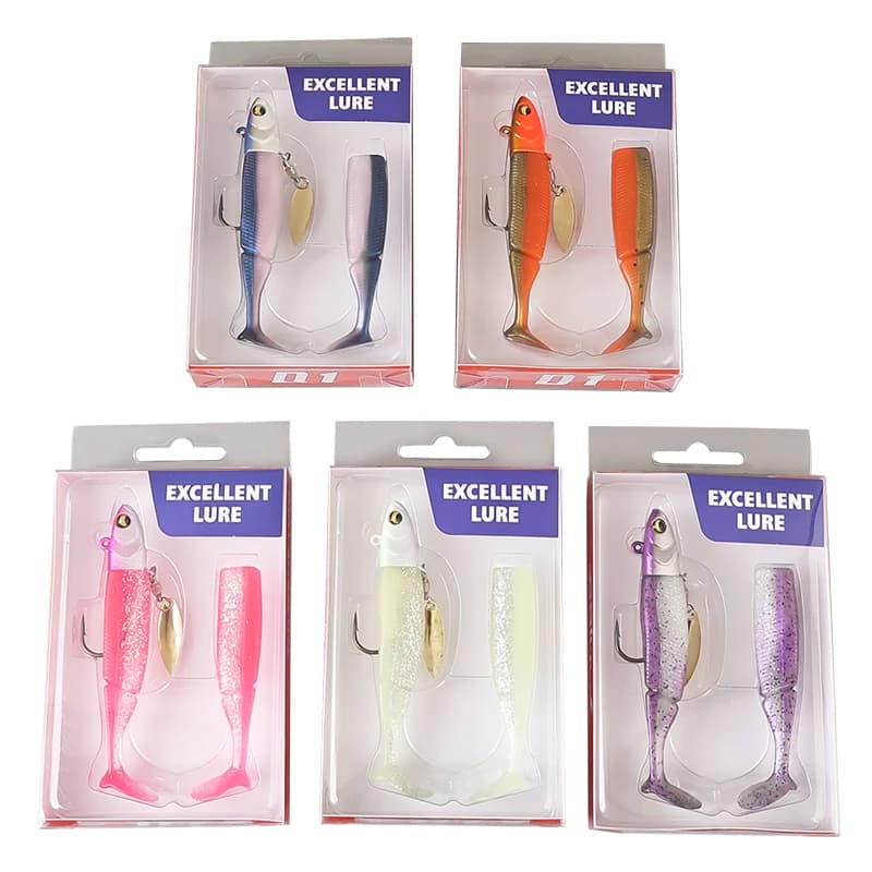 Leurres de pêche TAIYU 20g tête plombée leurre souple t-tail spinner cuillère pour brochet truite perche