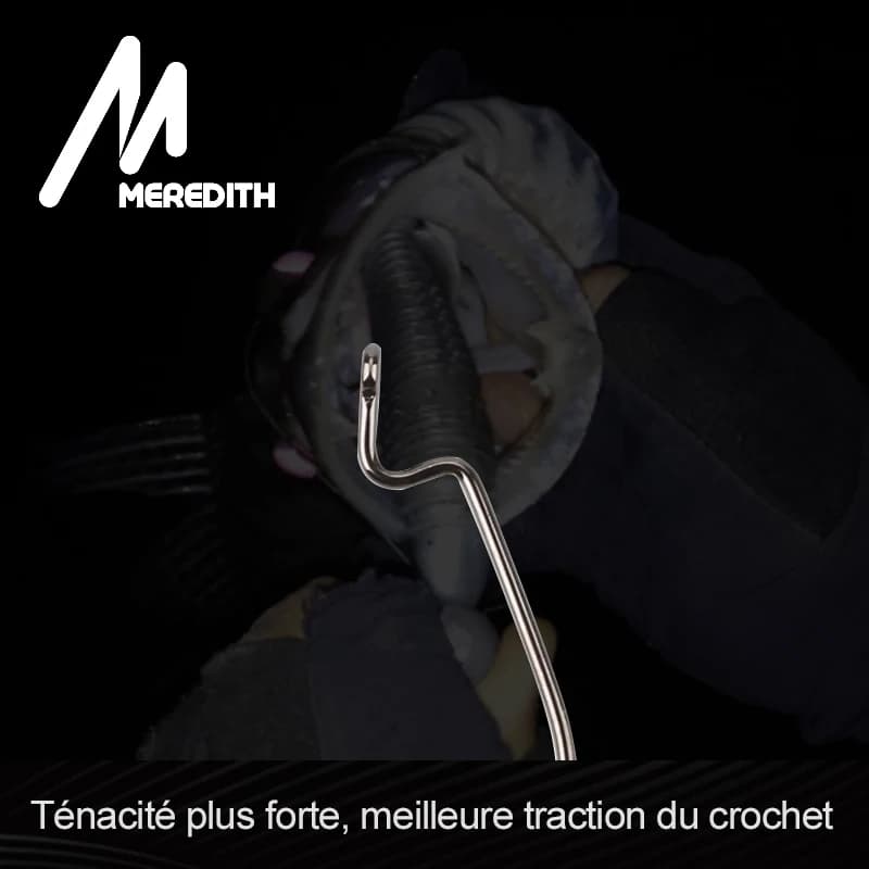 Hameçons souples MEREDITH 50 pièces - Hameçons carbone pour vers souples et leurres jerkbait
