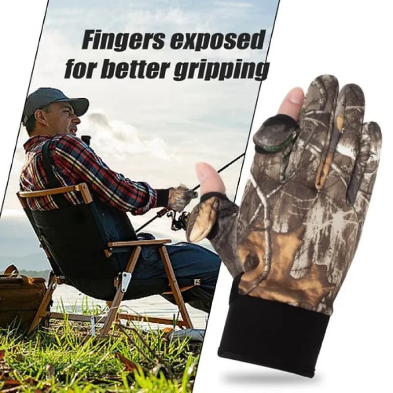 Gants de chasse tactiles anti-dérapants automne-hiver - Protection complète pour pêche et marche