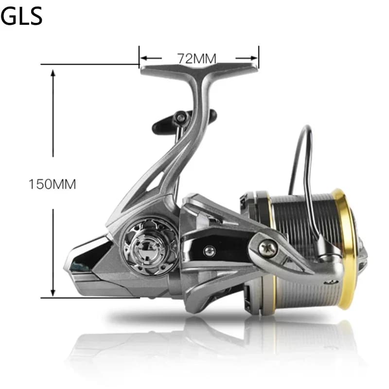 Moulinet baitcasting 17+1 roulements série 8000-14000 bobine aluminium ratio 4.8:1 longue portée