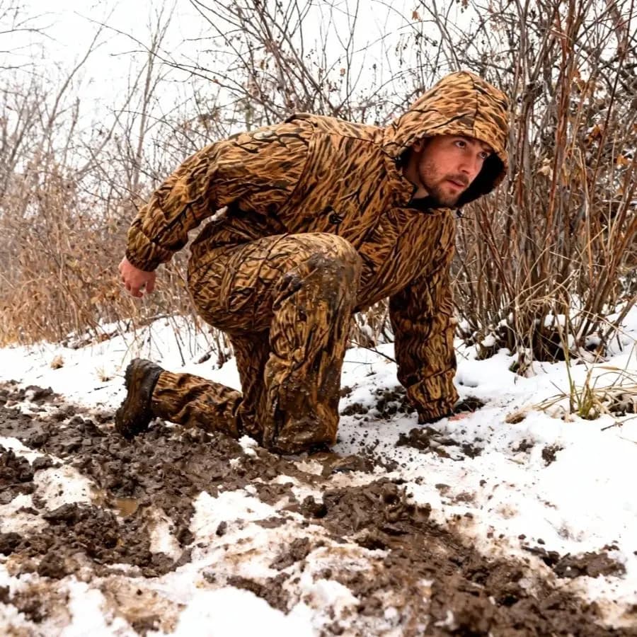 Tenue camouflage herbe automne hiver pêche chasse - équipement extérieur saison froid vêtement technique