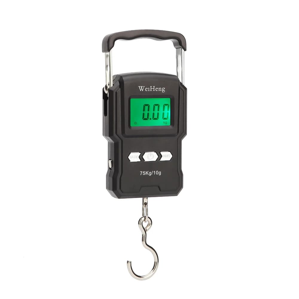 Balance pêche numérique ESPLB 75kg/10g avec mètre ruban intégré - Pèse-électronique portable rétroéclairé