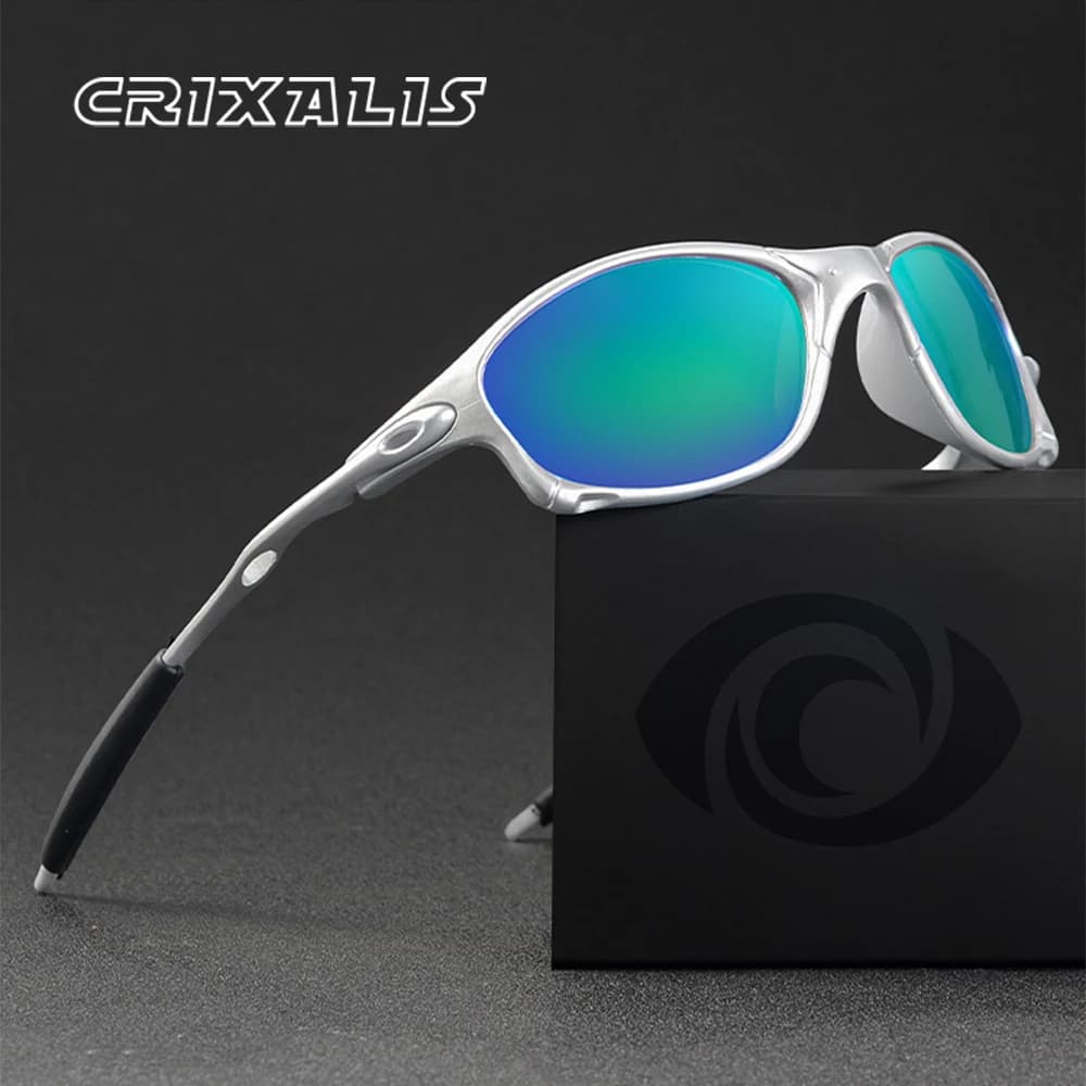 Lunettes rectangle full rim vintage Y2K miroir homme pêche plage conduite UV400