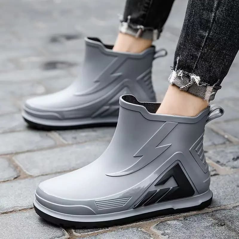 Chaussures pêche cheville semelle épaisse homme - Bottes travail quatre saisons antidérapantes pêche wading
