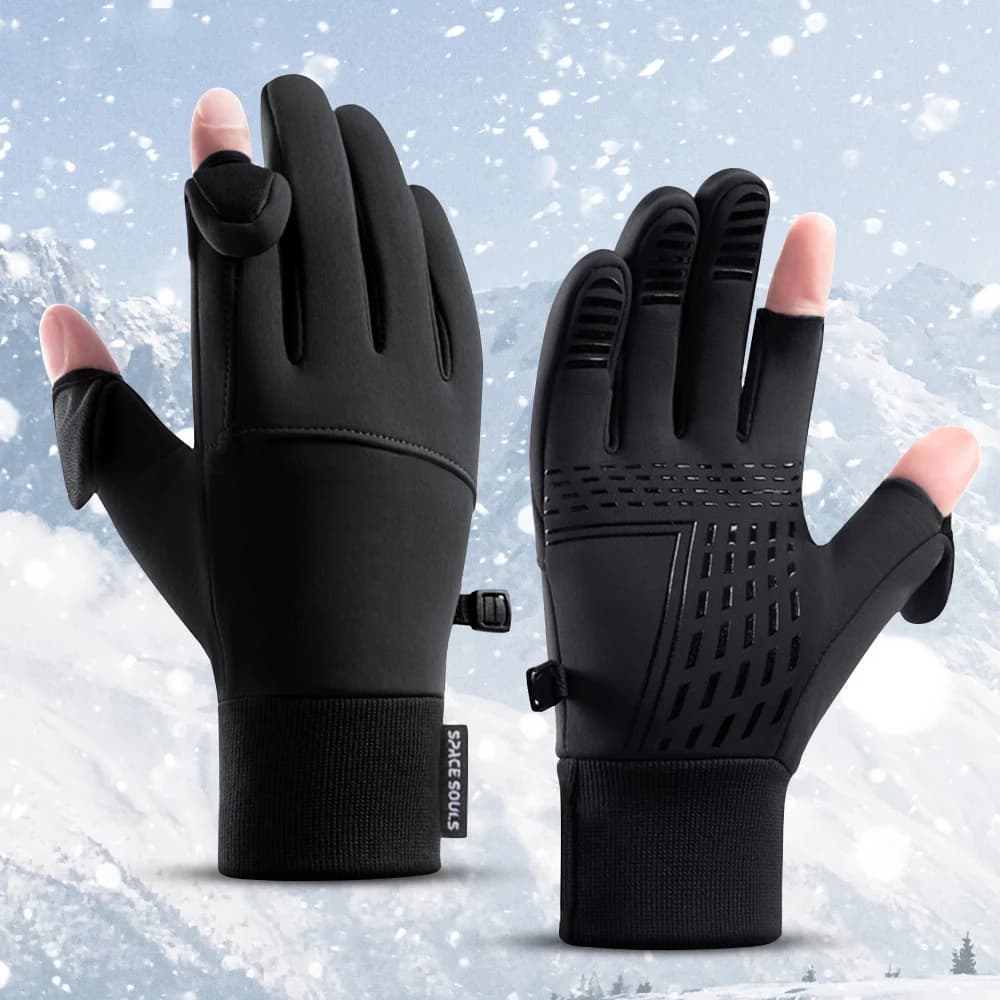 Gants chauds hiver homme femme imperméables tactiles sport extérieur pêche ski vélo