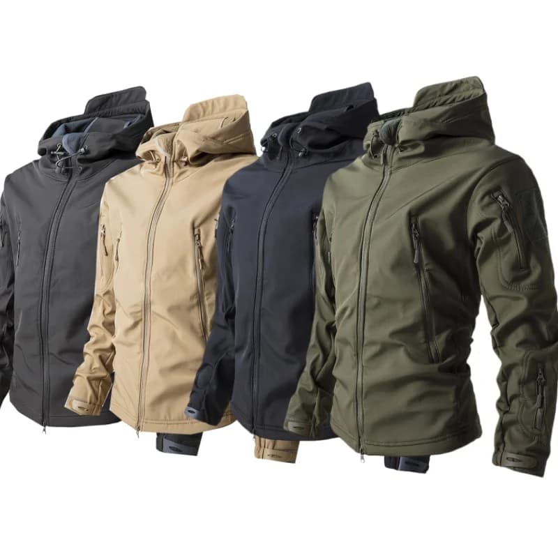 Veste softshell peau de requin homme - Imperméable sportive pour pêche en moto et activités outdoor