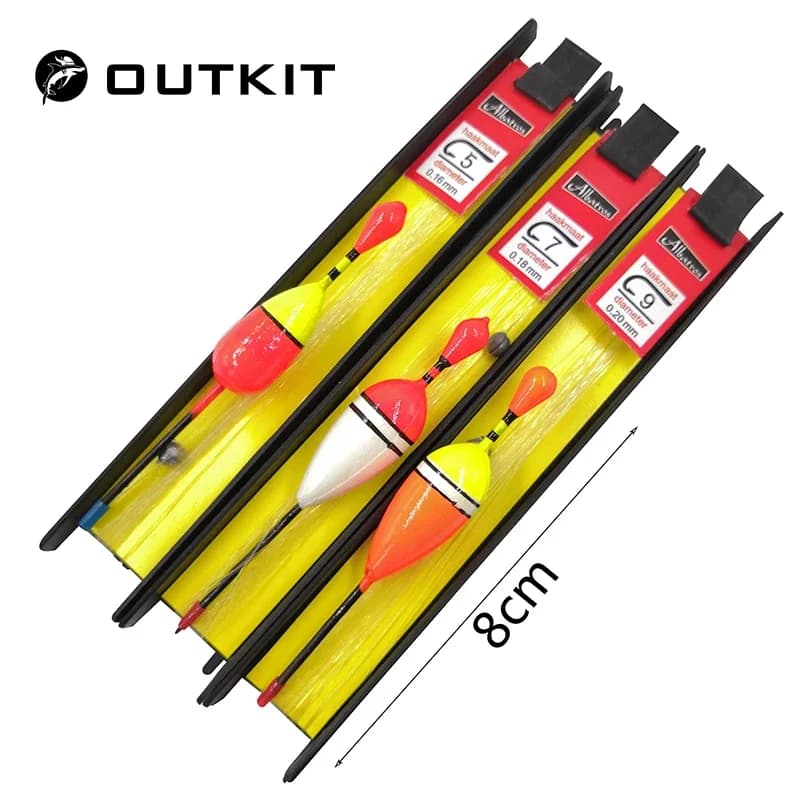 Flotteurs carpe 3 pièces OUTKIT bobber groupe pêche ligne triple accessoires matériel pêche