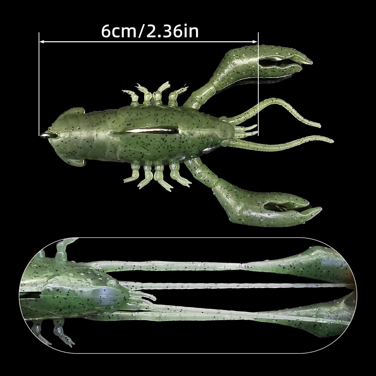 Leurre souple ANFS 1 pièce imitation écrevisse pour pêche des carnassiers en eau douce
