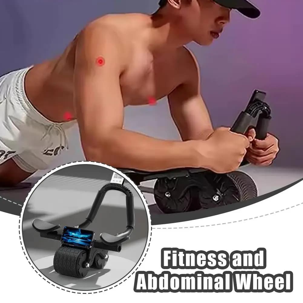 Roue abdominale avec compteur automatique et écran - Équipement fitness pour abdos toniques et renforcement musculaire