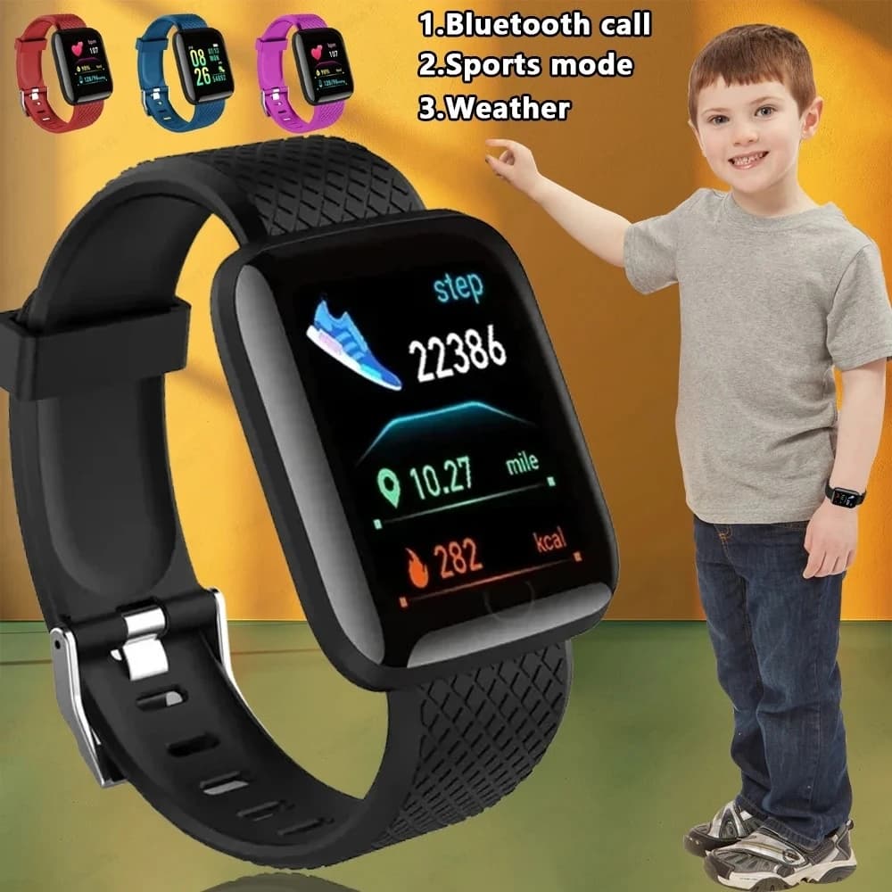 Montre connectée multifonction 2024 pour enfants, hommes et femmes - Contrôle musique, messages, sport et alarme